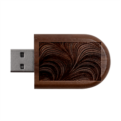 Purple Fabric Texture, Fabric Backgrounds With Lines Wood Oval Usb Flash Drive by kyorashop23