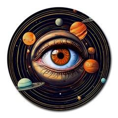 Eye Of The Universe (ai) Round Mousepad by dflcprintsclothing