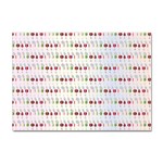 Wine Glass Pattern Sticker A4 (10 pack) Front