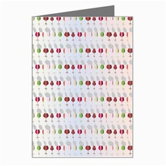 Wine Glass Pattern Greeting Card by anzea