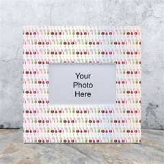 Wine Glass Pattern White Box Photo Frame 4  X 6  by anzea