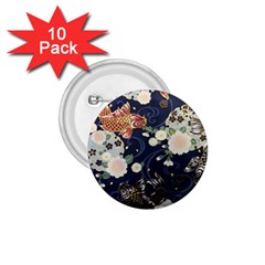 Japanese Wave Koi Illustration Pattern 1 75  Buttons (10 Pack) by Ndabl3x