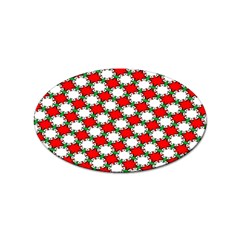 Christmas Star Red Green Sticker (oval) by anzea