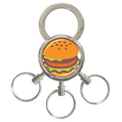 Hamburger 3-ring Key Chain by anzea