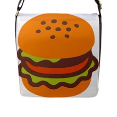 Hamburger Flap Closure Messenger Bag (l) by anzea