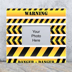 Caution Road Sign Warning Cross Danger Yellow Chevron Line Black White Wall Photo Frame 5  X 7  by anzea