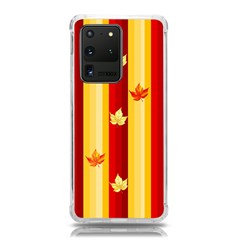 Autumn Fall Leaves Vertical Samsung Galaxy S20 Ultra 6 9 Inch Tpu Uv Case by anzea