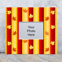 Autumn Fall Leaves Vertical White Wall Photo Frame 5  X 7  by anzea