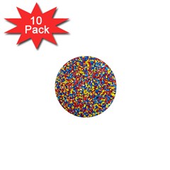 Colorful Lego Texture Lego Bricks 1  Mini Magnet (10 Pack)  by kyorashop23