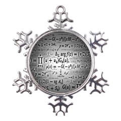 Math Formula Metal Large Snowflake Ornament by Bedest