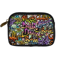 Graffiti Word Seamless Pattern Digital Camera Leather Case by Bedest