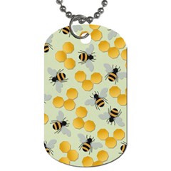 Bees Pattern Honey Bee Bug Honeycomb Honey Beehive Dog Tag (one Side) by Bedest