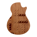 Lego, Background, Dots Guitar Shape Wood Guitar Pick Holder Case And Picks Set Front