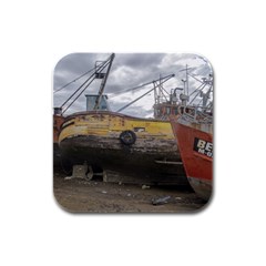 Maritime Memories, San Antonio Oeste, Rio Negro, Argentina Rubber Square Coaster (4 Pack) by dflcprintsclothing