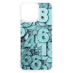 Blue Digits Background, Artwork, Numbers Iphone 15 Pro Max Tpu Uv Print Case by kyorashop23