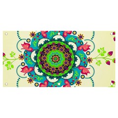 Mandala Flowers, Abstract, Butterflies, Floral, Pattern Banner And Sign 4  X 2  by kyorashop23