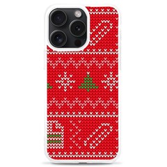 Red Christmas Pattern Xmas Decorations, Christmas Knitted Texture Iphone 15 Pro Max Tpu Uv Print Case by kyorashop23