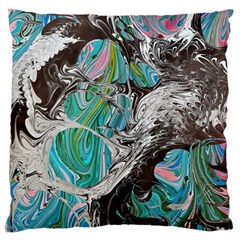 Marbling Mono Blend  Standard Premium Plush Fleece Cushion Case (two Sides) by kaleidomarblingart