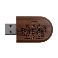 Bluey Wood Oval Usb Flash Drive by avitendut