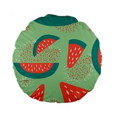 Watermelon Dots Summer Pattern Standard 15  Premium Round Cushions by Bedest