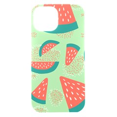 Watermelon Dots Summer Pattern Iphone 15 Black Uv Print Pc Hardshell Case by Bedest