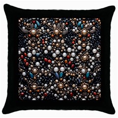 Pearls And Stones Throw Pillow Case (black) by dedoma