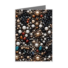 Pearls And Stones Mini Greeting Card by dedoma