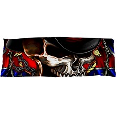 Confederate Flag Usa America United States Csa Civil War Rebel Dixie Military Poster Skull Body Pillow Case Dakimakura (two Sides) by Ket1n9