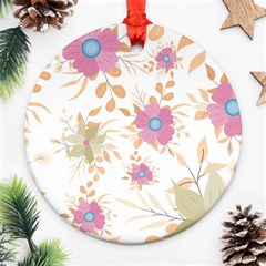 Flowers Blossom Spring Garden Ornament (round) by Bedest