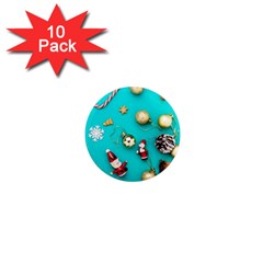 Christmas Decorations Blue Xmas Background 1  Mini Magnet (10 Pack)  by kyorashop23