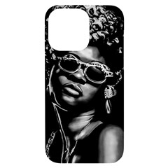 Afro Beauty Woman Portrait (ai+human) Iphone 14 Pro Max Black Uv Print Case by dflcprintsclothing