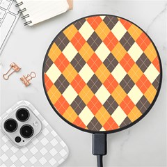 Halloween Argyle Pattern  Wireless Fast Charger(black) by Safari