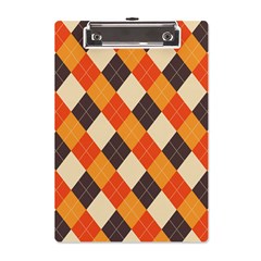 Halloween Argyle Pattern  A5 Acrylic Clipboard by Safari