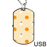 Pumpkin and boo crew halloween  Dog Tag USB Flash (One Side) Front