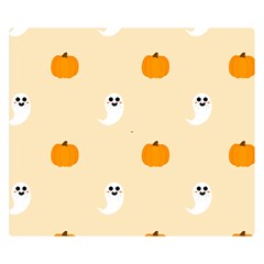 Pumpkin And Boo Crew Halloween  Premium Plush Fleece Blanket (small) by Safari