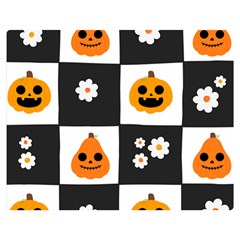 Seamless Halloween Pattern With Smiling Pumpkin 20240926 161714 0000 Premium Plush Fleece Blanket (medium) by Safari