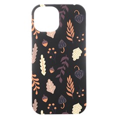 Autumn Seamless Leaves Pattern  Iphone 15 Black Uv Print Pc Hardshell Case by Safari