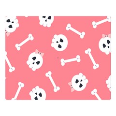 Halloween Pattern With Sculles And Bones 20240926 160927 0000 Premium Plush Fleece Blanket (large) by Safari