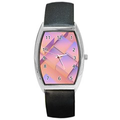 3d Texture Abstract Pattern Vintage Barrel Style Metal Watch by Grandong