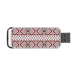 Illustration Of Ukrainian Folk Seamless Pattern Ornament Portable Usb Flash (one Side) by Grandong