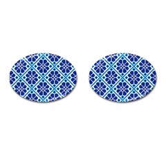 Illustration Of Ukrainian Folk Seamless Pattern Ornament Ethnic Ornament Cufflinks (oval) by Grandong