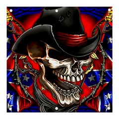 Confederate Flag Usa America United States Csa Civil War Rebel Dixie Military Poster Skull Banner And Sign 3  X 3  by Ket1n9