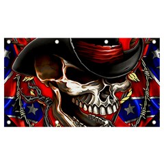 Confederate Flag Usa America United States Csa Civil War Rebel Dixie Military Poster Skull Banner And Sign 7  X 4  by Ket1n9