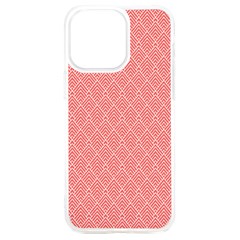 A Red And White Background With A Pattern Iphone 15 Plus Tpu Uv Print Case by catchydesignhill