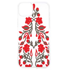 A Red And Beige Scarf With A Picture Of A Woman Holding A Tennis Racket Iphone 15 Tpu Uv Print Case by catchydesignhill