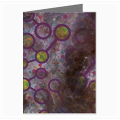 Abstract Molecular Space Art Greeting Card by ExtraAwesomeSauce