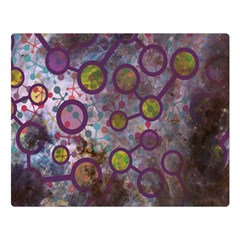 Abstract Molecular Space Art Two Sides Premium Plush Fleece Blanket (large) by ExtraAwesomeSauce