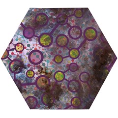 Abstract Molecular Space Art Wooden Puzzle Hexagon by ExtraAwesomeSauce