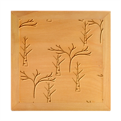 Tree Auntumn Leaf Wood Photo Frame Cube by anzea