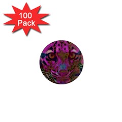 Pink And Purple Leopard 1  Mini Magnets (100 Pack)  by ExtraAwesomeSauce